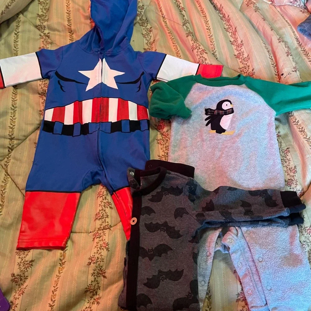 Boy Clothing Lot Carters Calvin Klein Bodysuits Joggers Sleepers 6 9 12 M 85 pcs